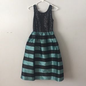 Anthropologie Evening Sequined/Satin Dress